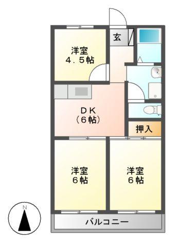 シティハイツ野一色の間取り