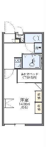 レオパレスＴＯＫＵＷＡIの間取り