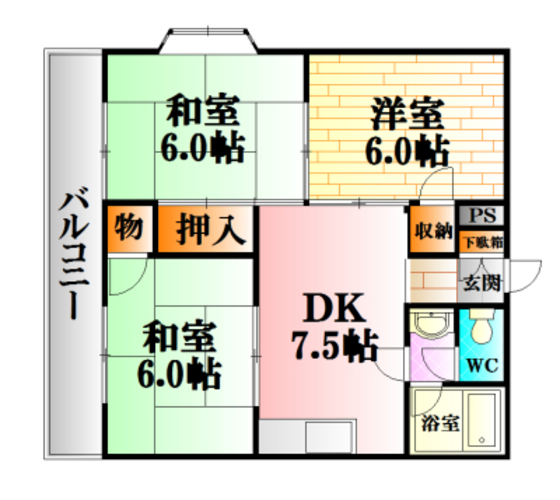 Ｄ．Ｄ．ＢＬＤ（土居ビル）の間取り