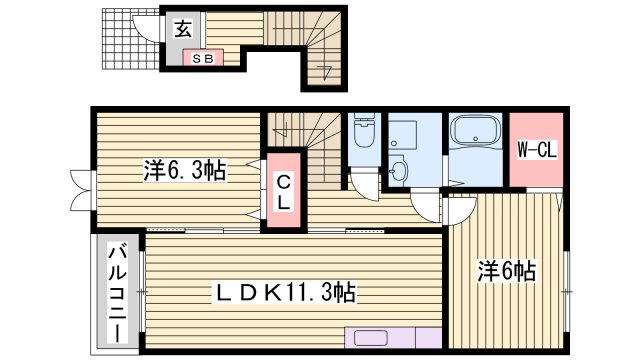 【リヴァーサイドレジデンスＡの間取り】