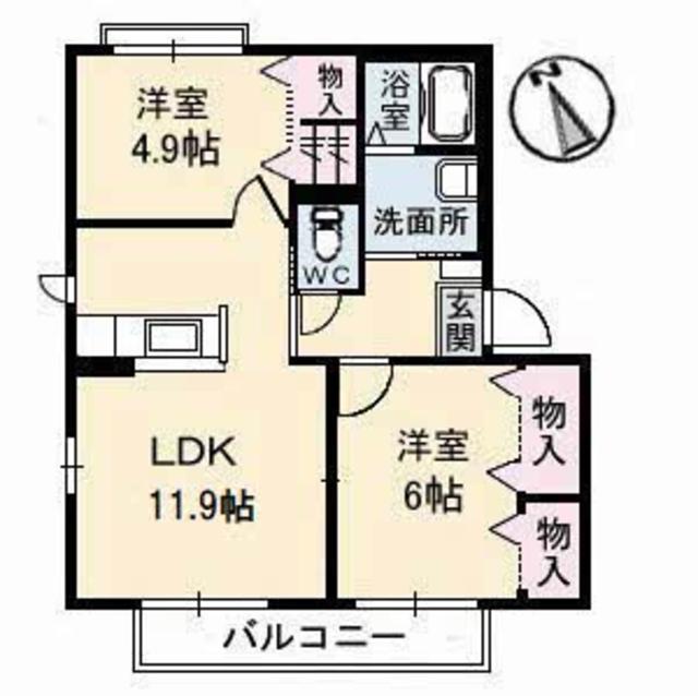 コンフォートヴィラ　II棟の間取り