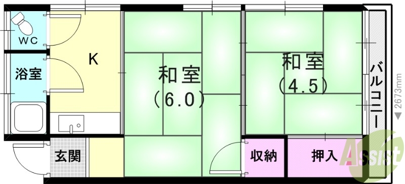 第2丘町ハウスの間取り