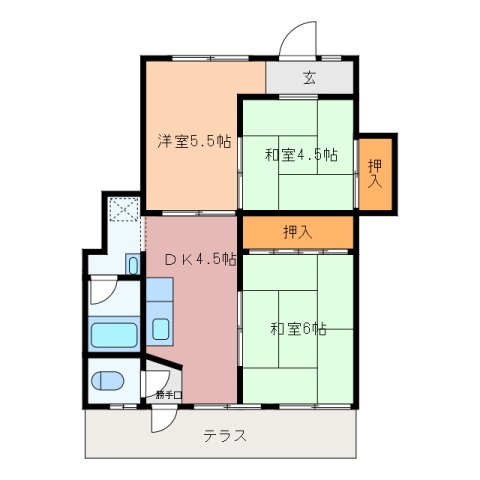 多気郡大台町弥起井のマンションの間取り