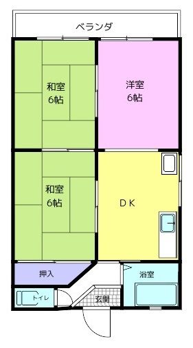 和歌山市秋月のマンションの間取り