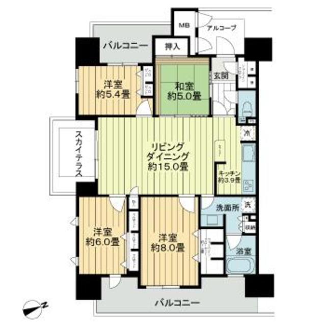 高松市錦町のマンションの間取り