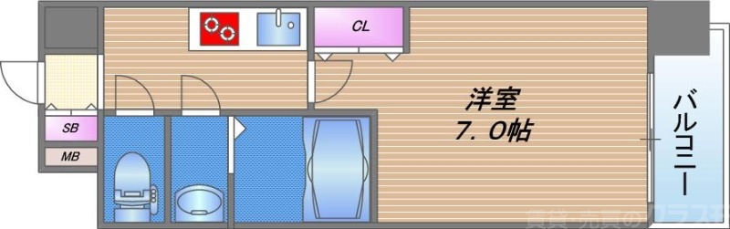 大阪市東成区玉津のマンションの間取り