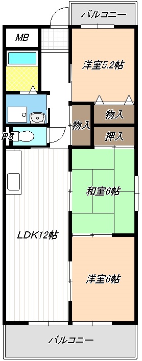 【陽明ハイツの間取り】