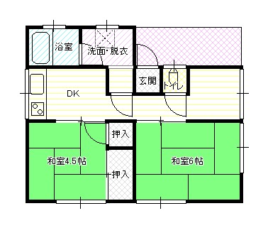 南あわじ市福良のアパートの間取り