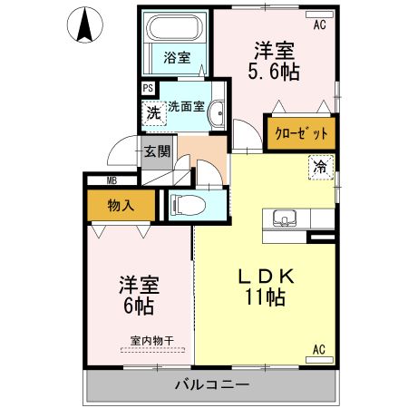 ウエスト　ヴィレッジIの間取り