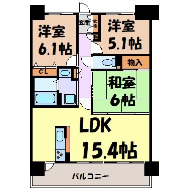 ファヴォール白壁の間取り