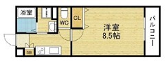 吹田市南正雀のアパートの間取り