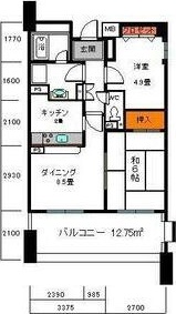 【白鷹苦楽園マンションの間取り】