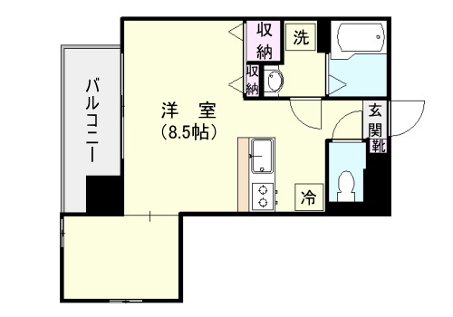 【鹿児島市高麗町のマンションの間取り】