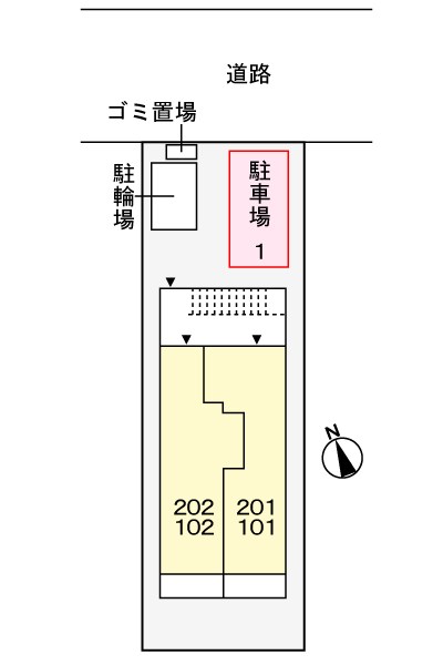 【セレノ アルモニーの駐車場】