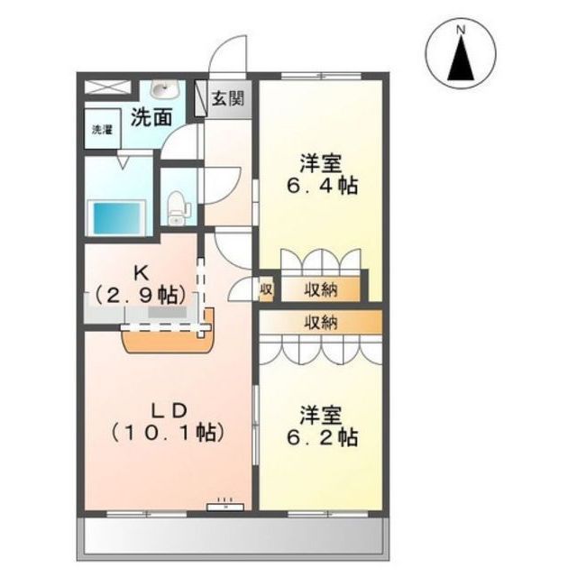 サンタモニカ長良の間取り