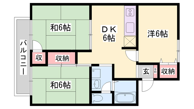 ビラ国分寺A棟の間取り