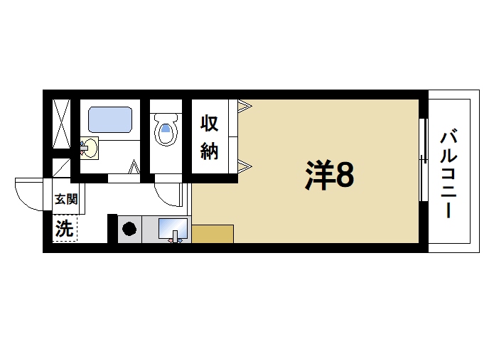 天理市東井戸堂町のマンションの間取り