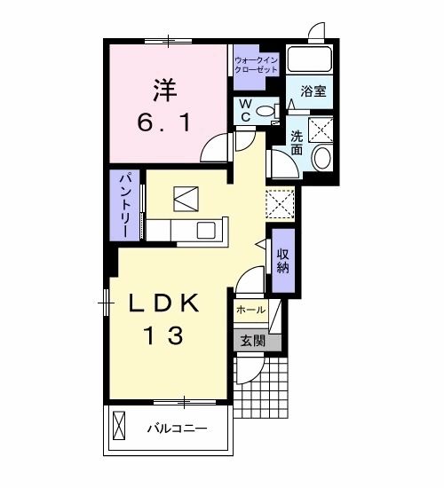 【木更津市江川のアパートの間取り】