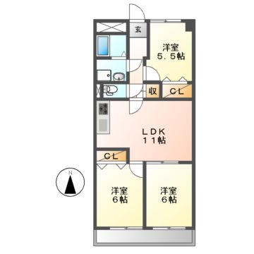 プレザント白金の間取り