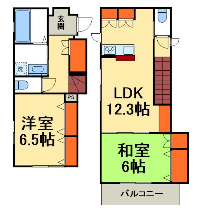 松戸市六高台のマンションの間取り