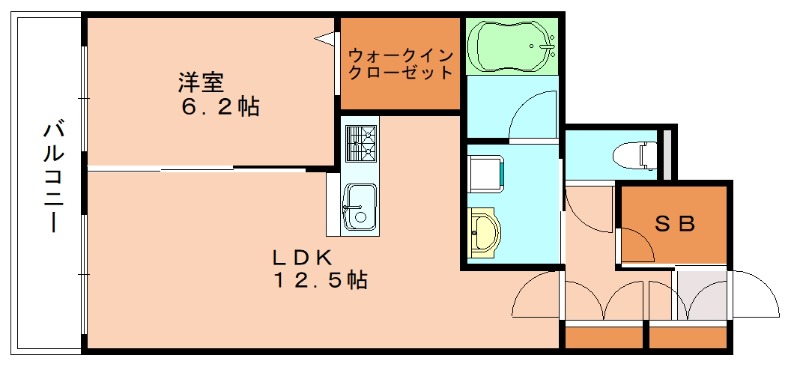 福津市中央のマンションの間取り