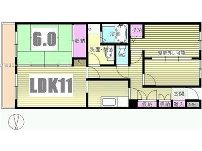 【東大和市南街のマンションの間取り】