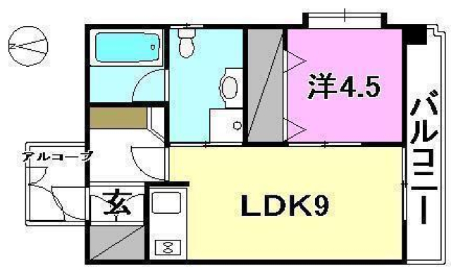 松山市大手町のマンションの間取り