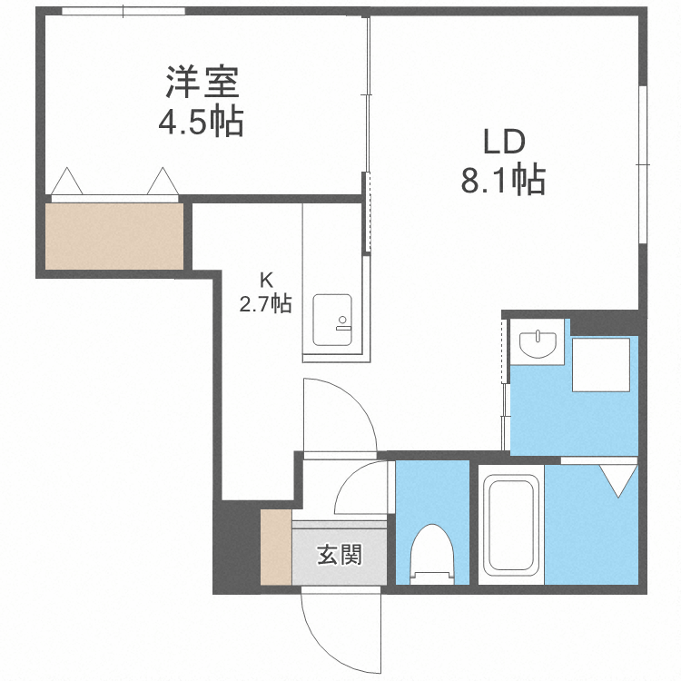 【ｐａｔｉｏ豊平公園の間取り】