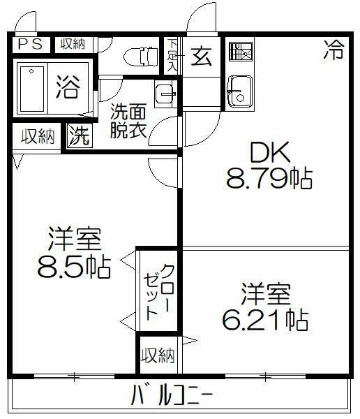 さいたま市北区別所町のマンションの間取り