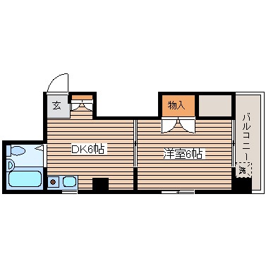 広島市中区大手町のマンションの間取り