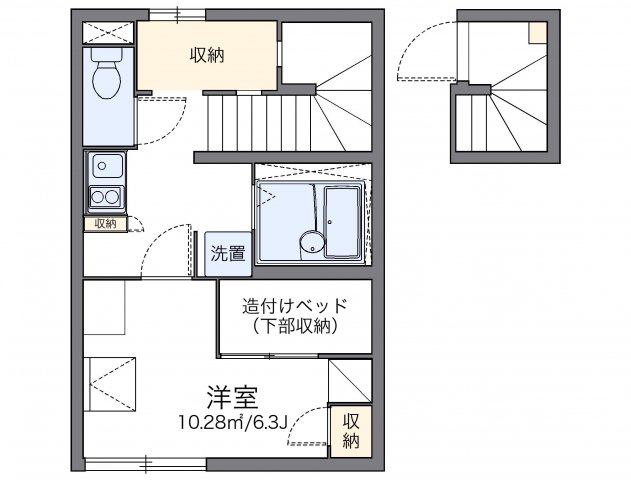 レオパレスＥ柳原の間取り