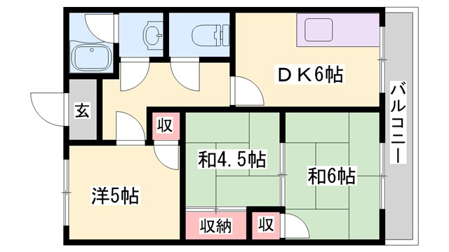 旭マンションの間取り