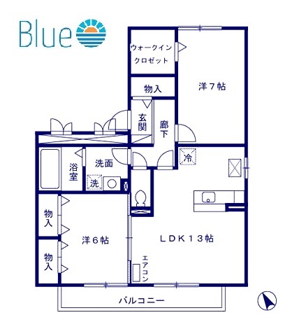 藤沢市葛原のアパートの間取り