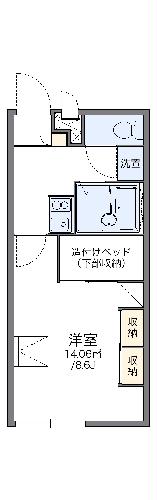 レオパレスジェルソミーナの間取り