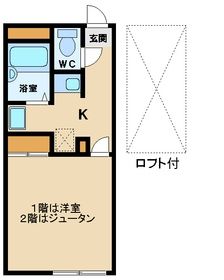 入間市扇台のアパートの間取り