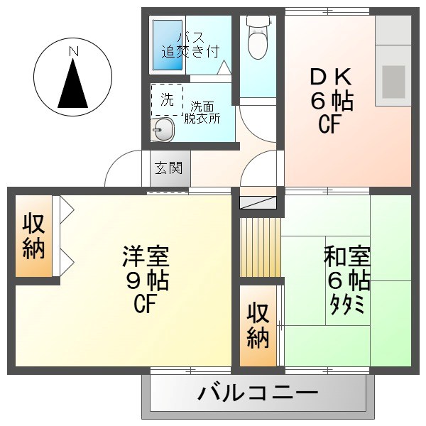 上田市中之条のアパートの間取り