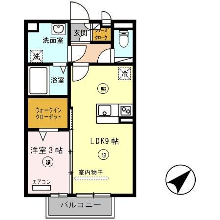 和歌山市南材木丁のアパートの間取り