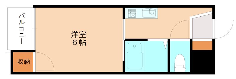 北九州市戸畑区小芝のマンションの間取り