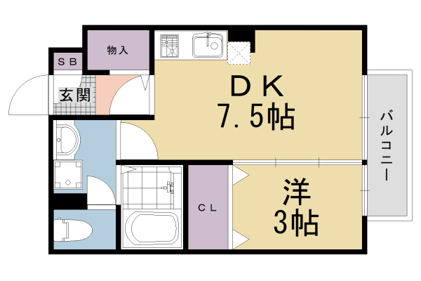 クレール双ヶ丘の間取り