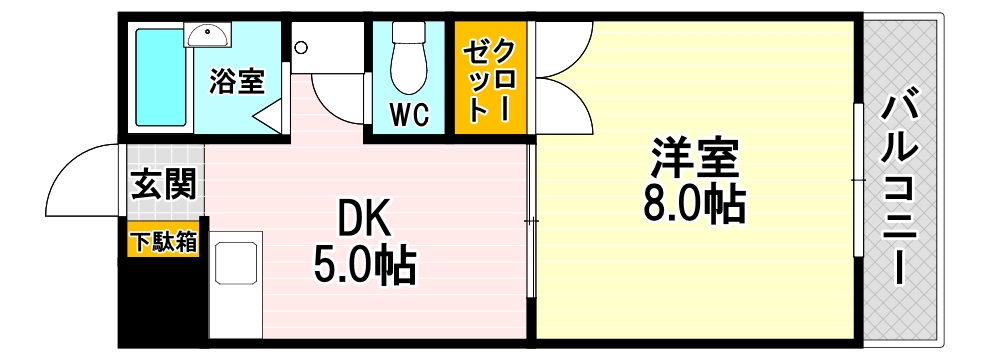 サンライフ古川II4-43の間取り