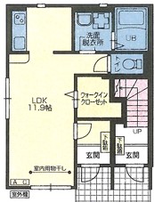 メゾン・ド・リベルテ　新築　2階建の間取り