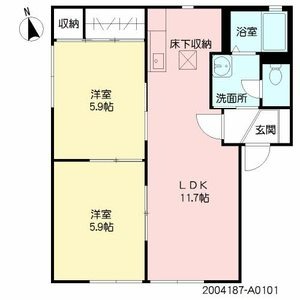 遠賀郡遠賀町松の本のアパートの間取り