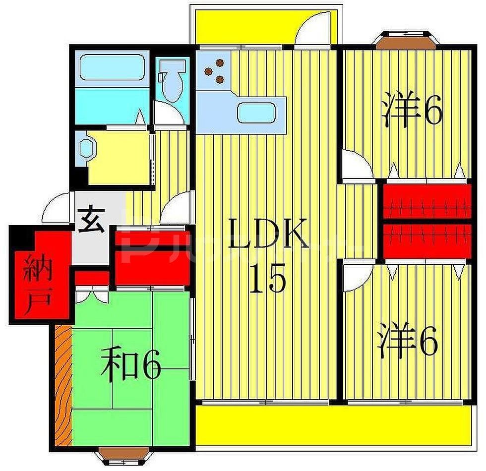 センターパーク新柏　B棟の間取り