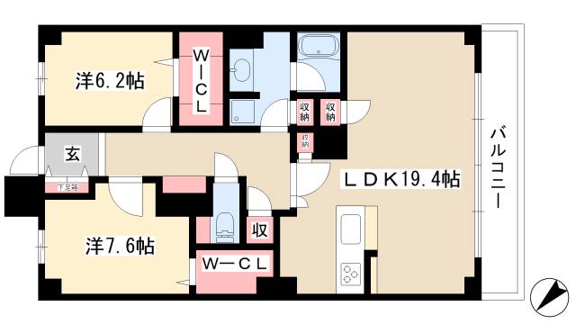 ロイヤルパークス千種の間取り