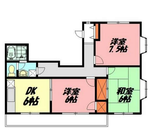 平塚市宮の前のマンションの間取り