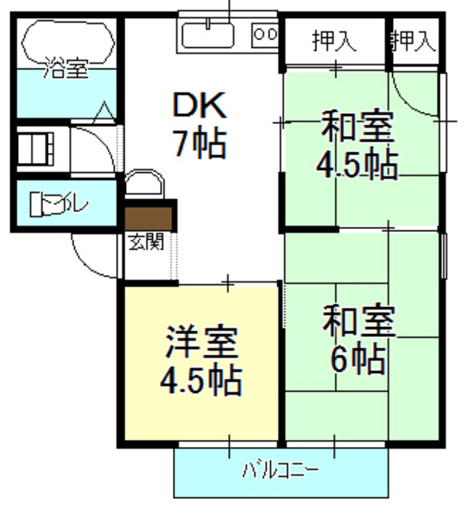 ストーク周陽　Ａの間取り