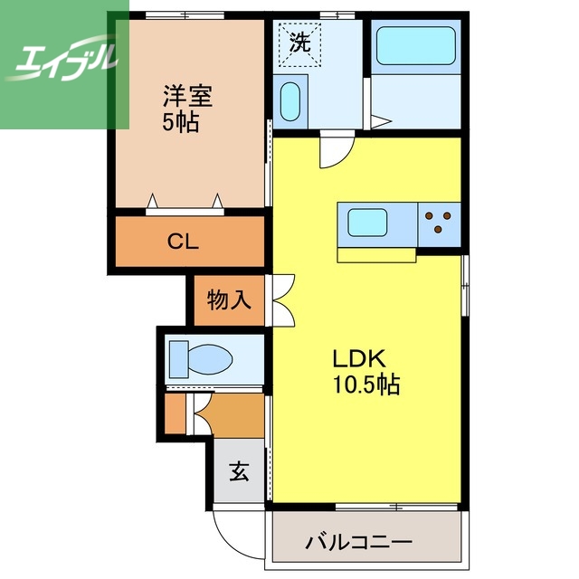 エスカレントみやきIIの間取り