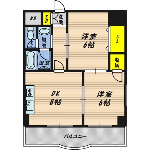 楠青山ハイツの間取り