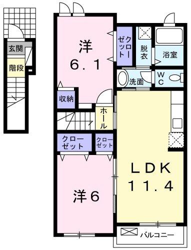 カーサフィオーレIの間取り