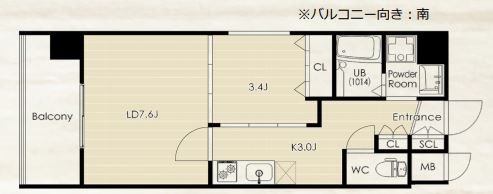Renoas HAKATAの間取り